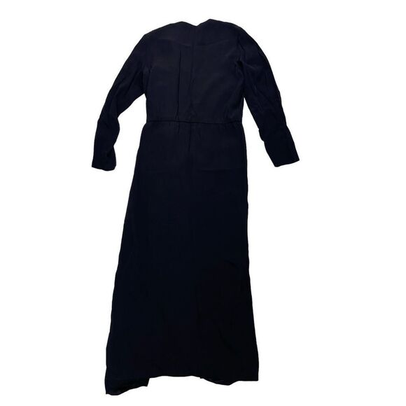 Yves Saint Laurent Vintage Asymmetric Plunging Maxi Dress Women’s Black Size 10 - Picture 7 of 8